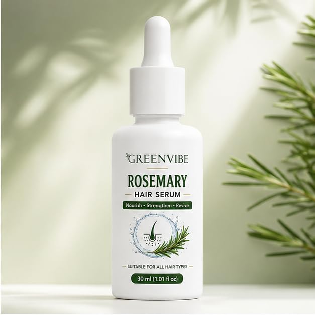 Rosemary Serum 30ml for Hair & Scalp Care | Helps Reduce Hair Fall & Breakage | Nourishes Scalp | Promotes Stronger Looking Hair | Lightweight Non Sticky Formula | Suitable for All Types